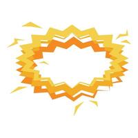Abstract yellow star shape creating a blank speech bubble vector