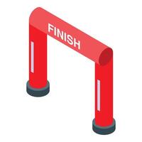 Red inflatable finish line archway marking the end of a race vector