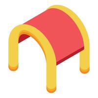 Inflatable tunnel archway structure standing for outdoor event vector