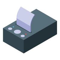 Electronic check printing machine printing a blank receipt vector