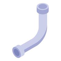 Plumbing pipe element connecting two sides isometric view vector