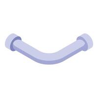 Plumbing pipe element connecting two sides vector