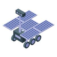 Modern mars rover exploring surface using solar energy vector