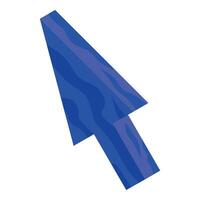 Blue cursor pointing with wavy lines design vector