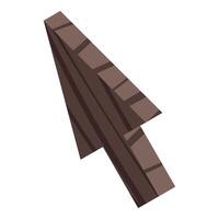 Wooden cursor pointing up right showing click and website navigation vector