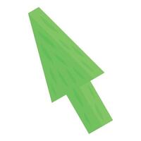 Green cursor arrow pointing up right corner vector