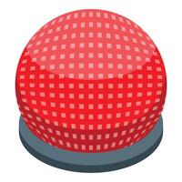 Red emergency button sitting on a table vector