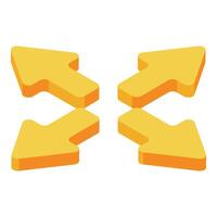Four arrows pointing in different directions showing uncertainty vector
