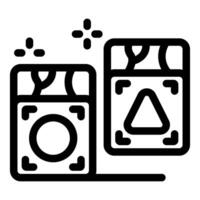 Augmented reality app showing different shapes over terrain vector