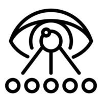 Eye watching multiple objects representing concept of multitasking vector
