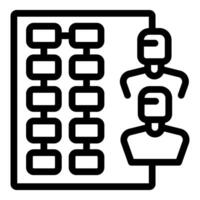 Programmers team working on software development project icon vector