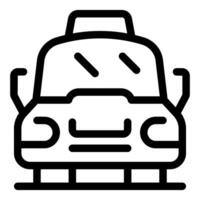 Front view of a taxi cab waiting for passengers vector