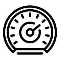 Speedometer showing car is accelerating fast icon vector