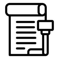 Judge gavel striking paper document representing justice being served vector