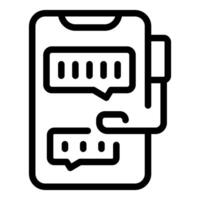 Smartphone showing instant messaging chatting application vector
