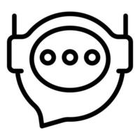 Chatbot speaking with three dots showing listening mode vector