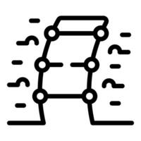 Flexible printed circuit board connecting electronic components vector