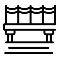 Bridge construction showing road and support beams icon vector