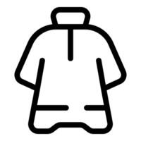 Waterproof jacket protecting from rain and wind with zippered high neck vector