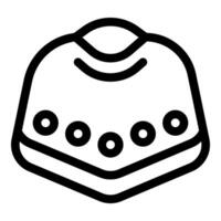 Smart led lamp with voice control icon outline style vector