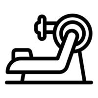 Gym leg press machine for exercising quadriceps muscles vector