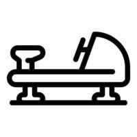 Rowing machine icon representing gym equipment for working out vector