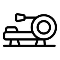Icon of a bobsleigh showing its aerodynamic shape vector