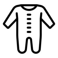 Simple line drawing of infant wear for newborns vector