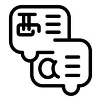 Online language course icon showing foreign language learning vector