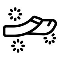 Orthopedic insole correcting foot deformation while walking vector