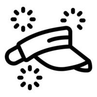 Sun visor surrounded by sparklers celebrating special event vector