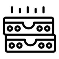 Server room icon showing hot data center storage vector