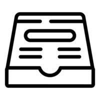 Inbox with new unread email message notification icon vector