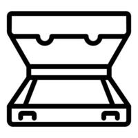 Empty lunchbox open container waiting for food icon vector