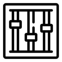 Audio mixing console adjusting sound levels icon vector