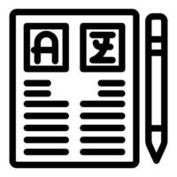 Pencil drawing on digital tablet for translation with different alphabets vector