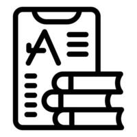 School test showing grade a result with books icon vector