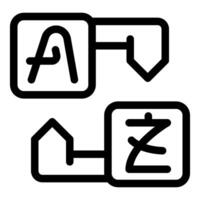 Language exchange program connecting english and japanese culture vector
