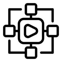 Digital content management system connecting multimedia files vector