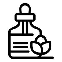 Essential oil dropper bottle with natural ingredients for aromatherapy and relaxation vector