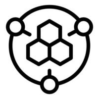 Blockchain network showing decentralized ledger storage system vector