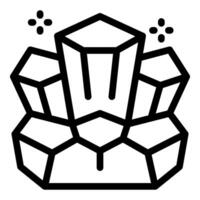 Sparkling cluster of geometric crystals forming an intricate structure vector