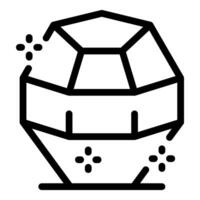 Icosahedron platonic solid sparkling clean minimalist icon vector