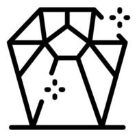 Sparkling clean diamond icon representing purity and value vector
