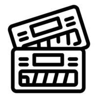 Electronic check printing machine accepting blank check paper vector