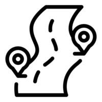 Location pin showing destination route for navigation app vector