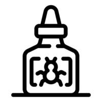 Bottle containing bug showing software testing concept vector