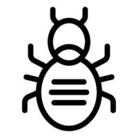 Black bug logo showing three stripes on its back vector