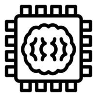 Microchip cpu is representing artificial intelligence and machine learning vector