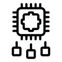 Computer chip managing three devices using artificial intelligence vector